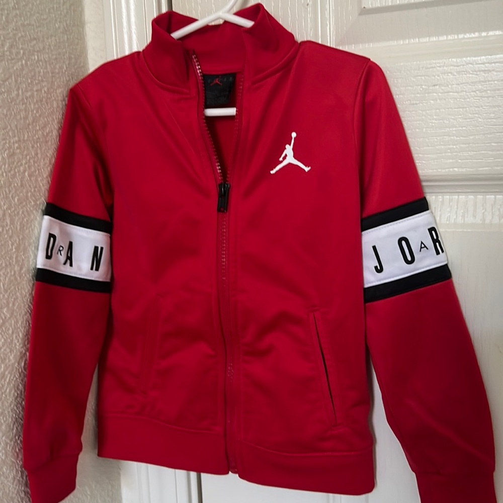 Jordan red and black tracksuit set